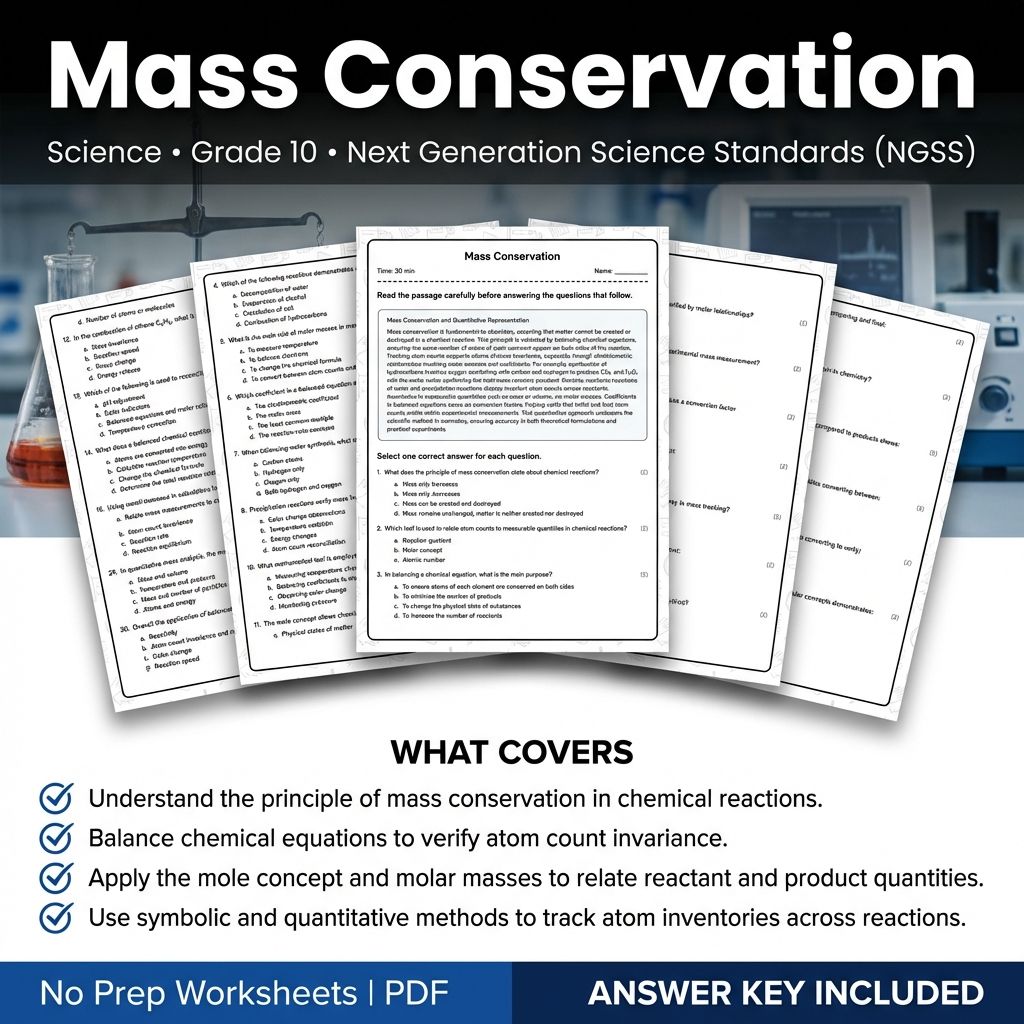 Grade 10 Science Worksheets Bundle | Environmental, Physics & Biology Topics — included worksheet 57