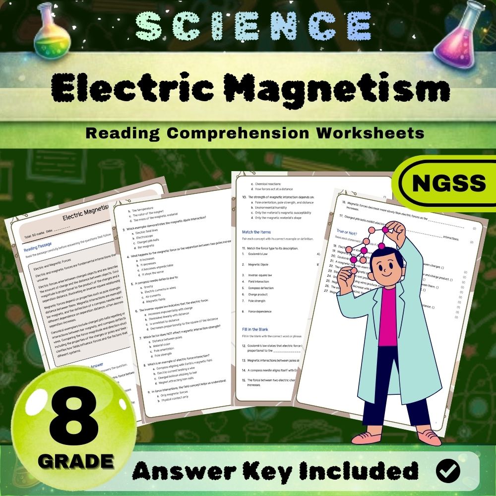 Grade 8 Science NGSS Bundle | Comprehensive Worksheets for Earth & Life Sciences — included worksheet 39