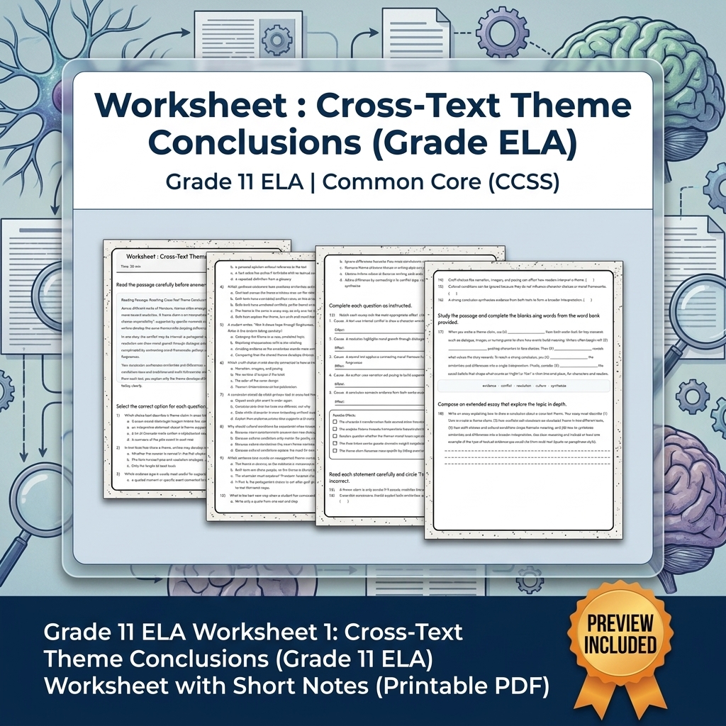 Grade 11 ELA Text Analysis and Writing Full-Year Bundle: Common Core (CCSS) — included worksheet 36