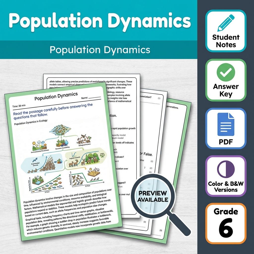 Grade 6 Science Full Year Bundle | NGSS Assessment Resources (Printable) — included worksheet 42