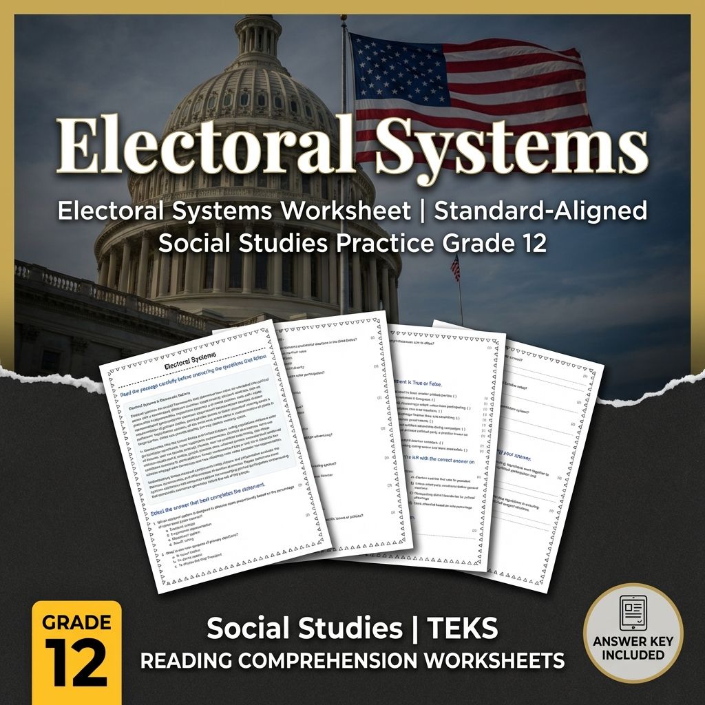 Electoral Systems Worksheet | Standard-Aligned Social Studies Practice Grade 12