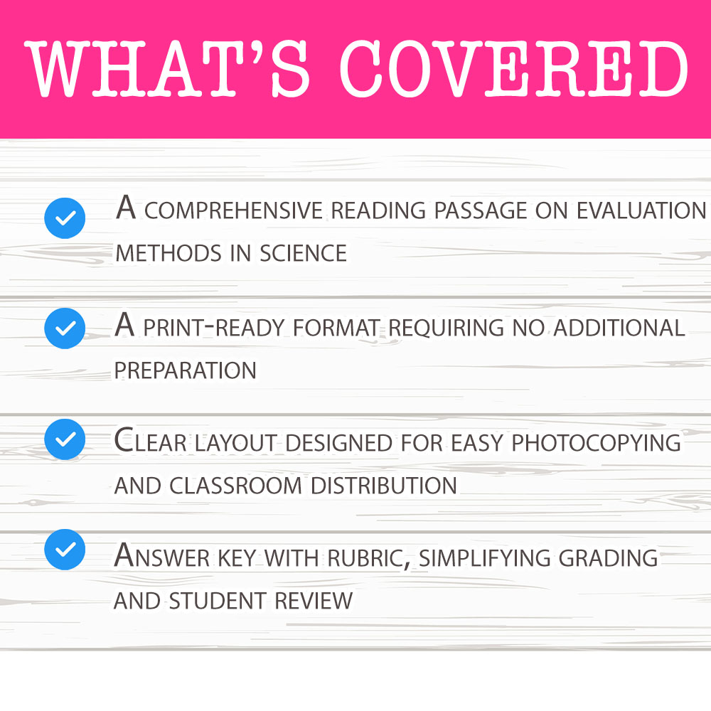 Grade 7 Science worksheet worksheet — Grade 7 Science — Evaluation Methods Worksheet for Mastery — page 2