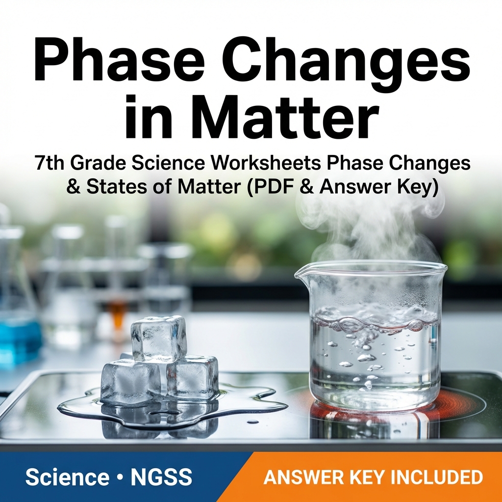 7th Grade Science Worksheets Phase Changes & States of Matter (PDF & Answer Key)