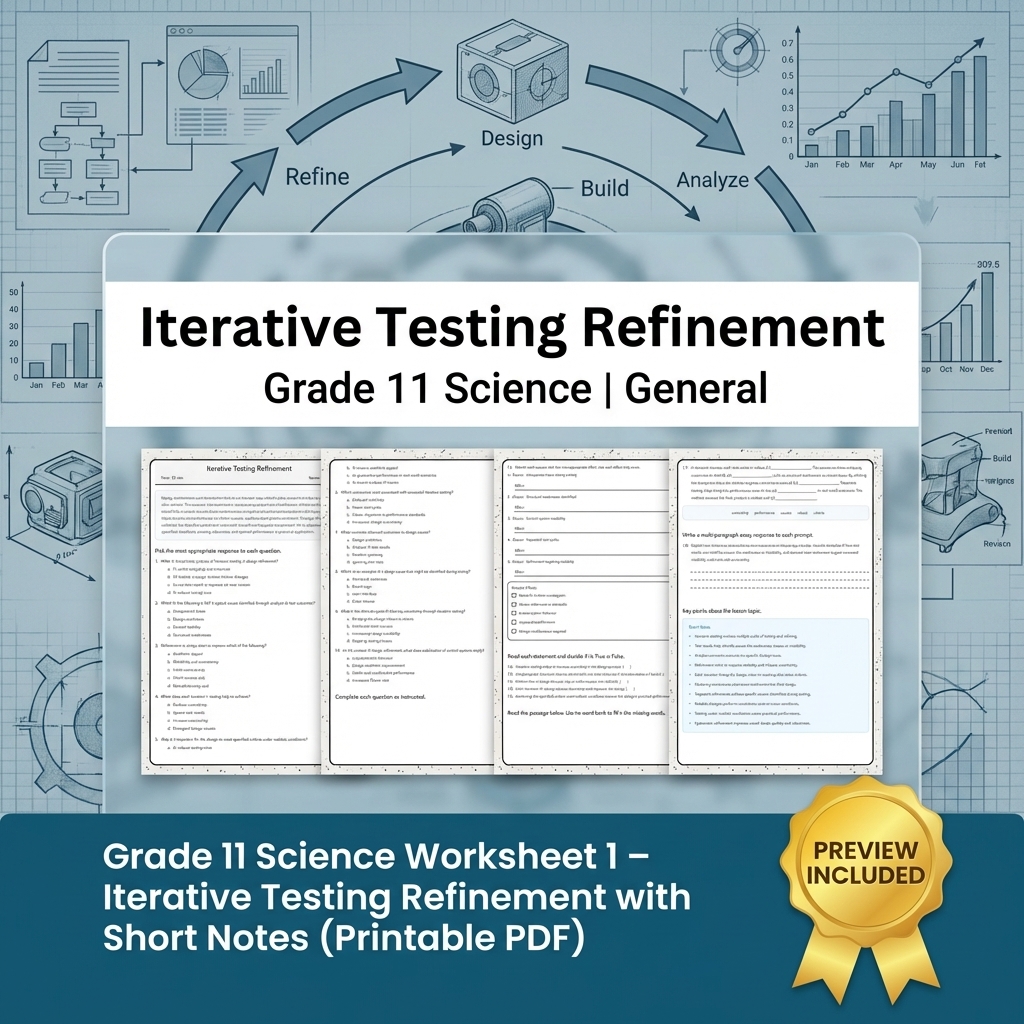 Grade 11 Science Modeling and Evidence Full-Year Bundle: General Framework — included worksheet 34