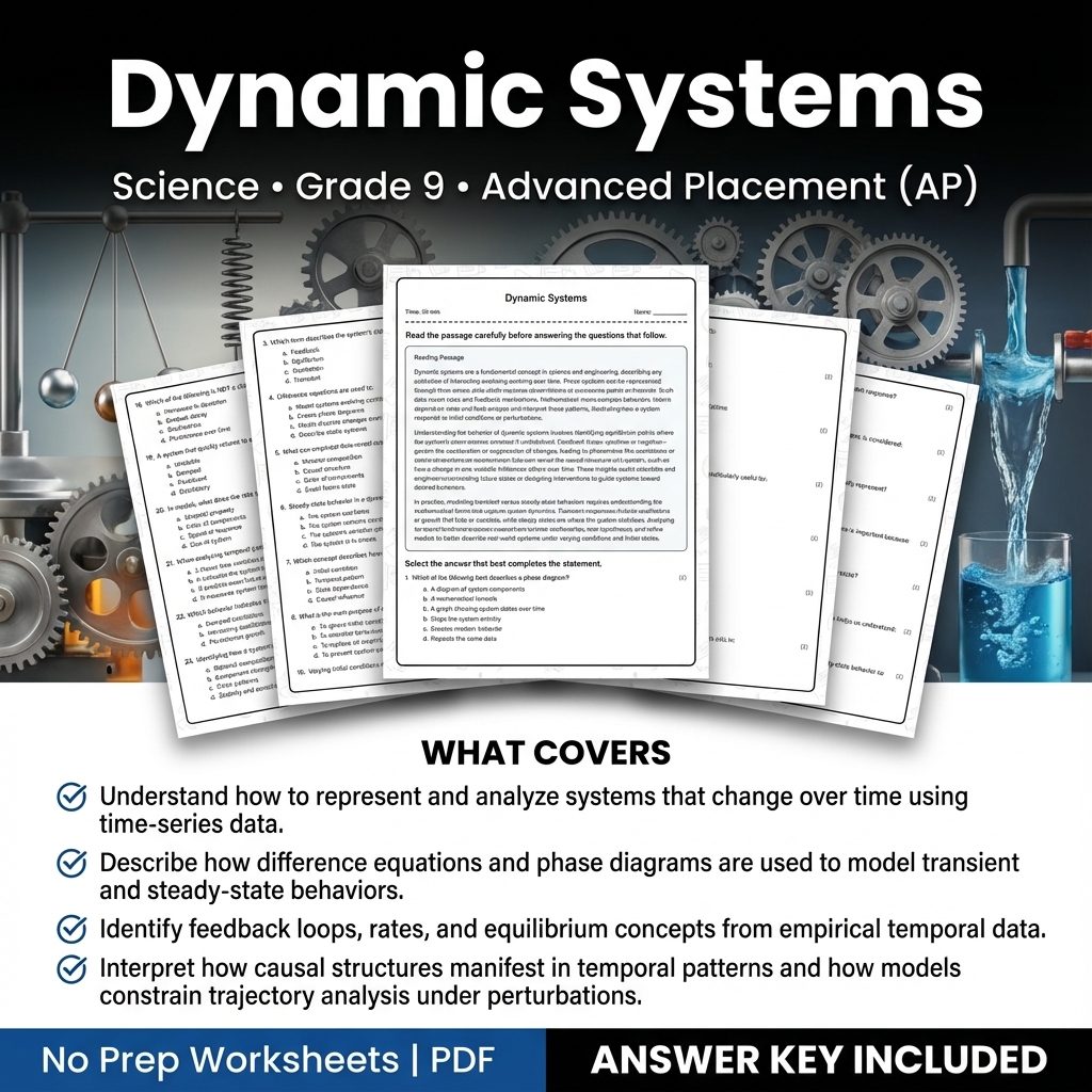 Grade 9 Science Worksheets Bundle | Physics, Earth Science & Biology  — included worksheet 39