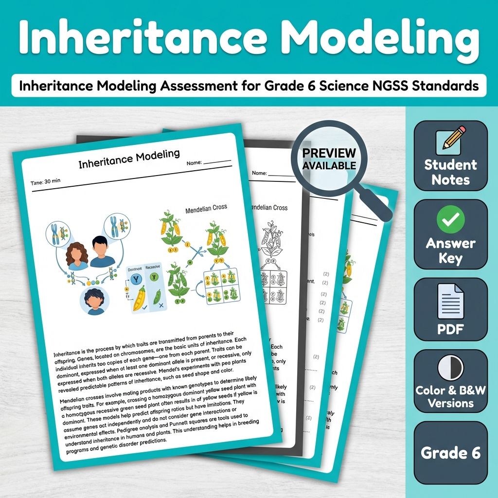 Grade 6 Science Mini Bundle | Heredity, Inheritance & Traits NGSS — included worksheet 1
