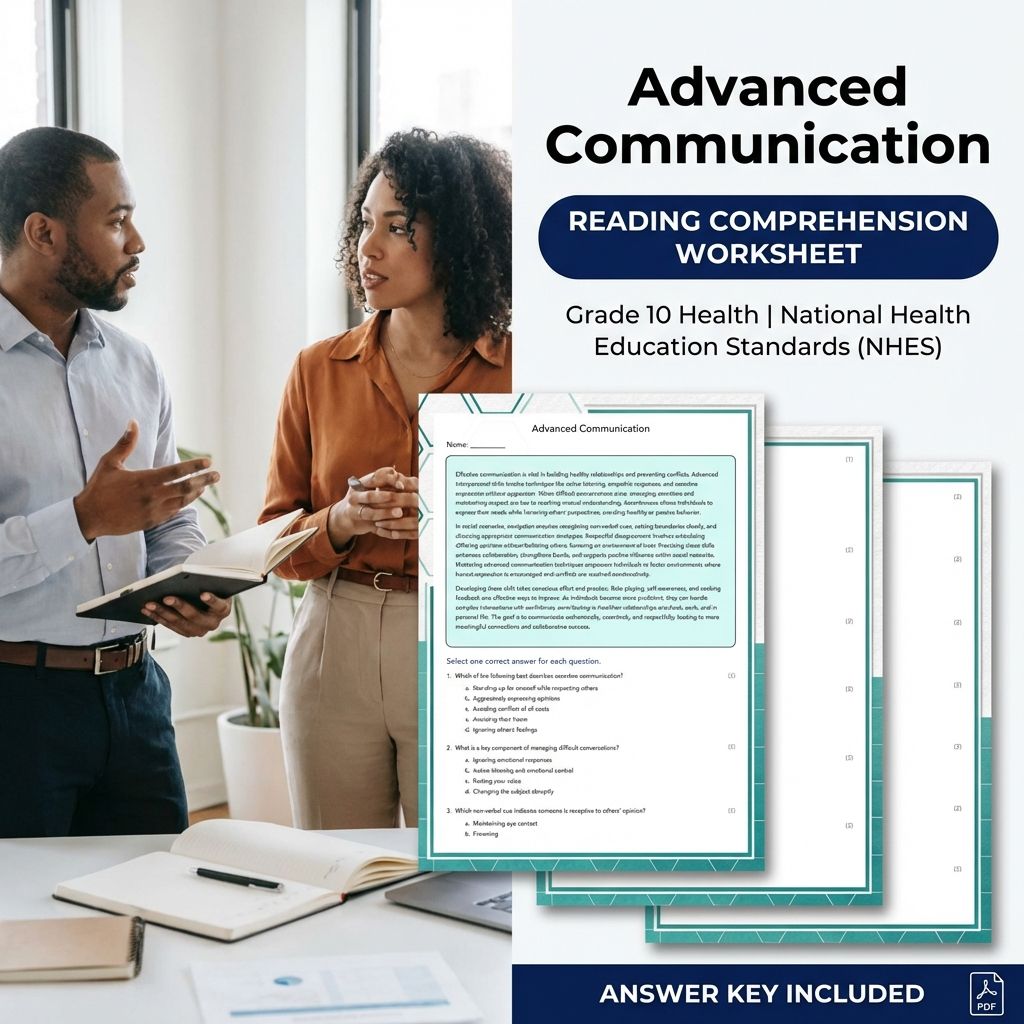Grade 10 Health | Interpersonal Communication Skills Unit Bundle (NHES Aligned) — included worksheet 5