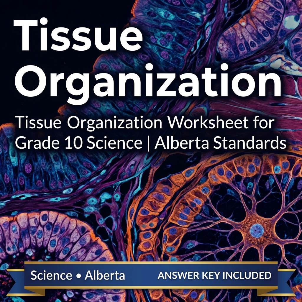 Tissue Organization Worksheet for Grade 10 Science | Alberta Standards