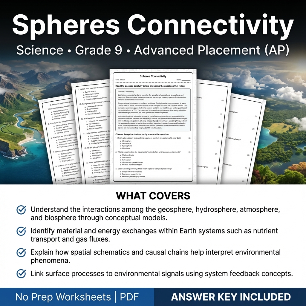Grade 9 Science Worksheets Bundle | Physics, Earth Science & Biology  — included worksheet 40
