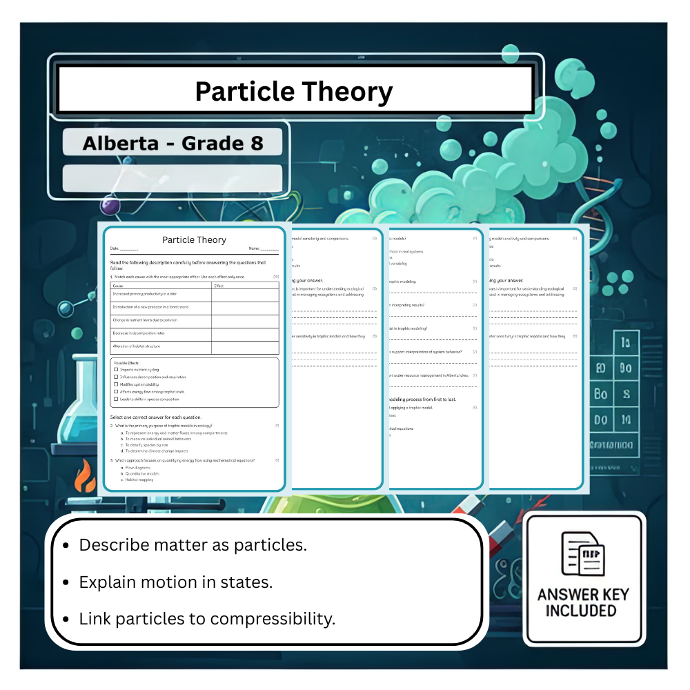 Grade 8 Science | Particle Theory Worksheet (PDF) – Alberta Standards