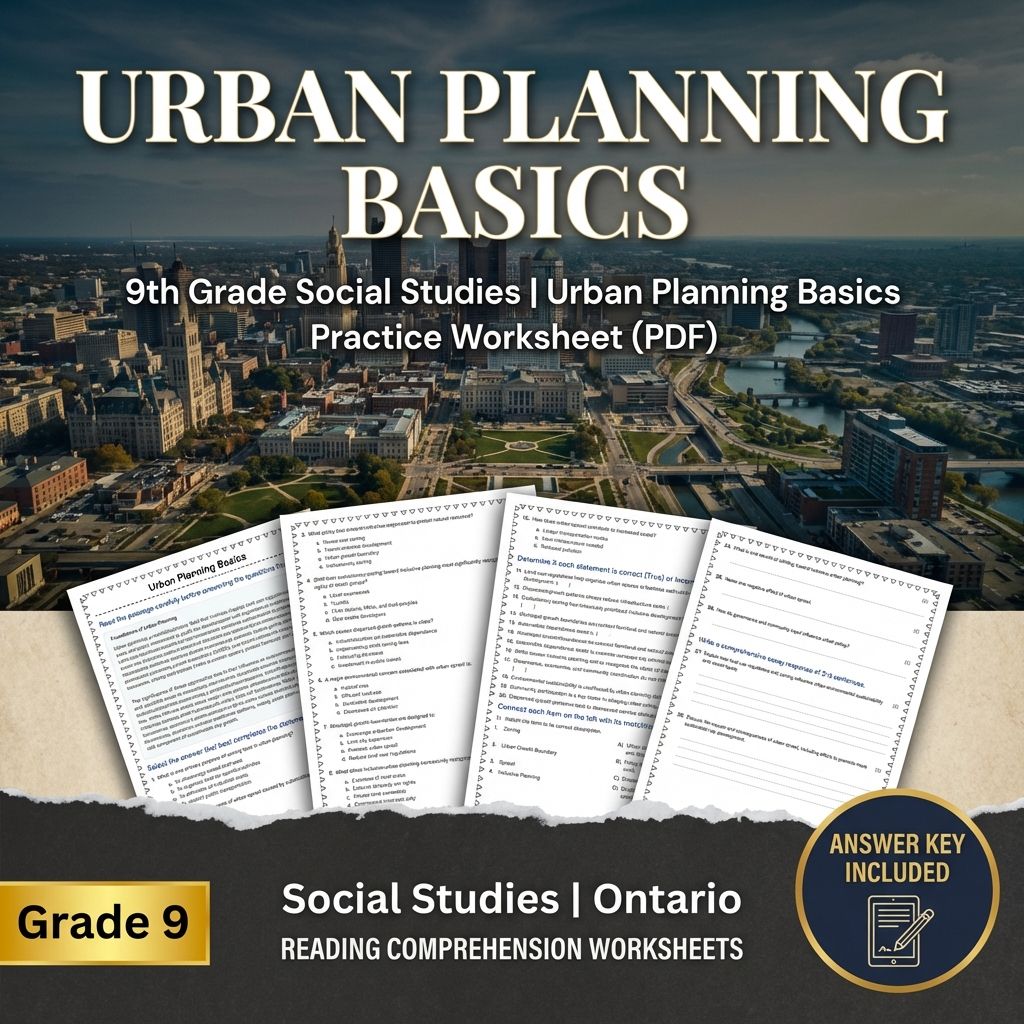Grade 9 Social Studies | Community, Environment, & Urban Planning Strategies — included worksheet 35