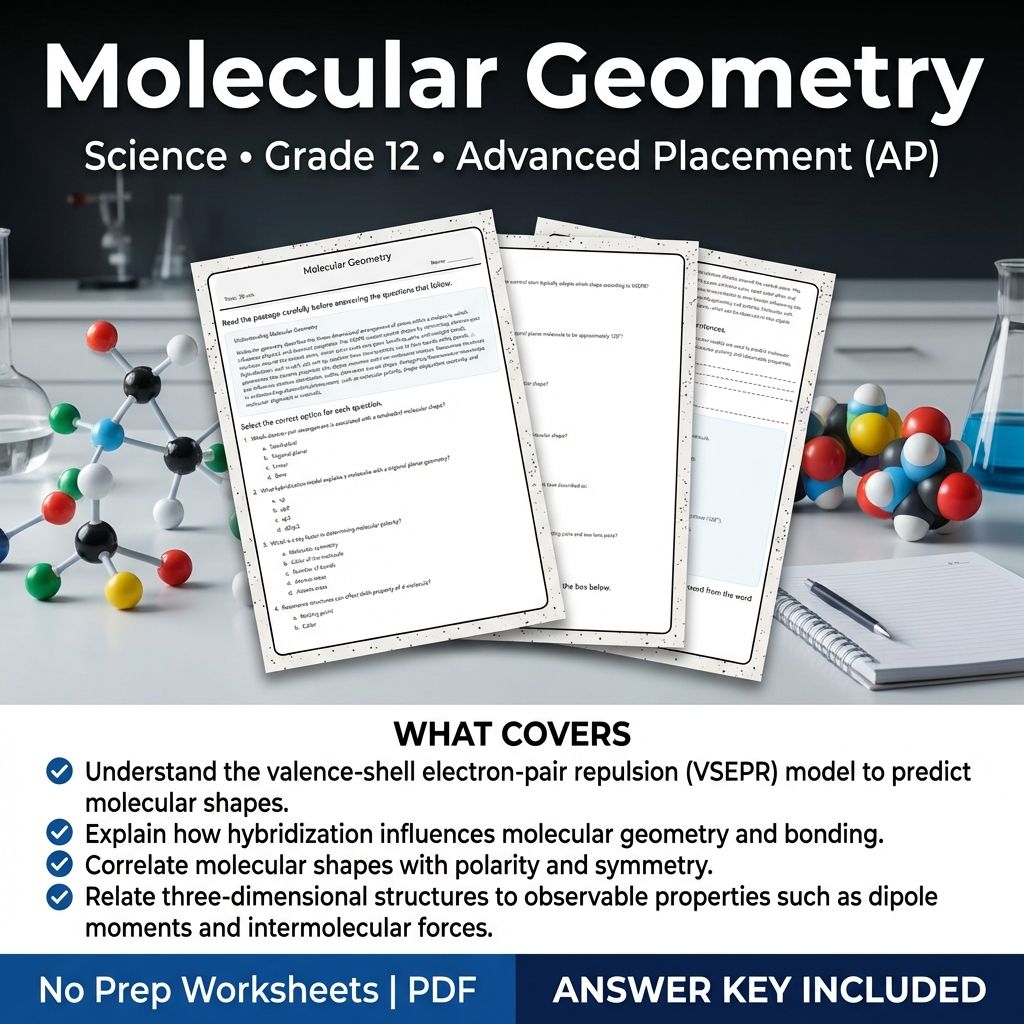 Grade 12 Science Unit Worksheet Bundle – Advanced Chemistry Concepts & Topics — included worksheet 11