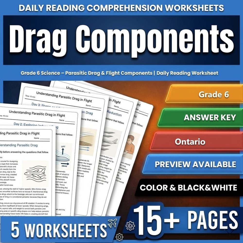 Flight Science Grade 6 Daily Reading Worksheets Bundle | Ontario — included worksheet 11