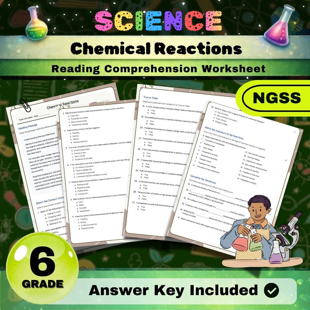 Grade 6 Science Worksheets Bundle | NGSS-Aligned — included worksheet 41