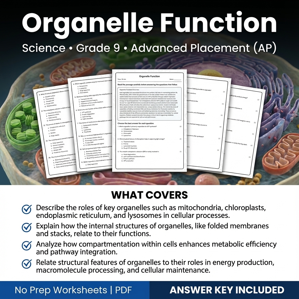 Grade 9 Science Worksheets Bundle | Physics, Earth Science & Biology  — included worksheet 41
