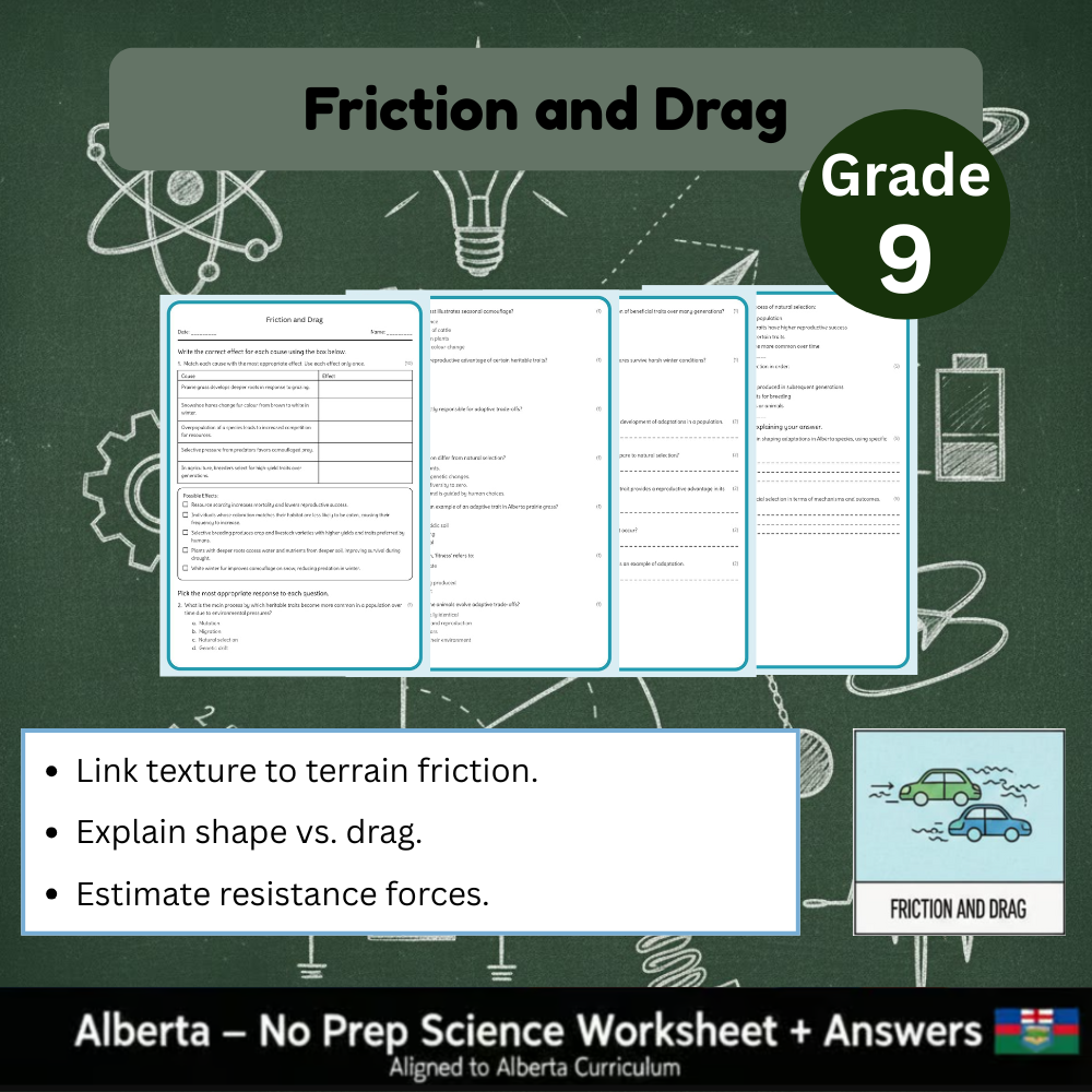 Grade 9 Science Worksheet Bundle | Genetics, Chemistry & Physics Concepts — included worksheet 50