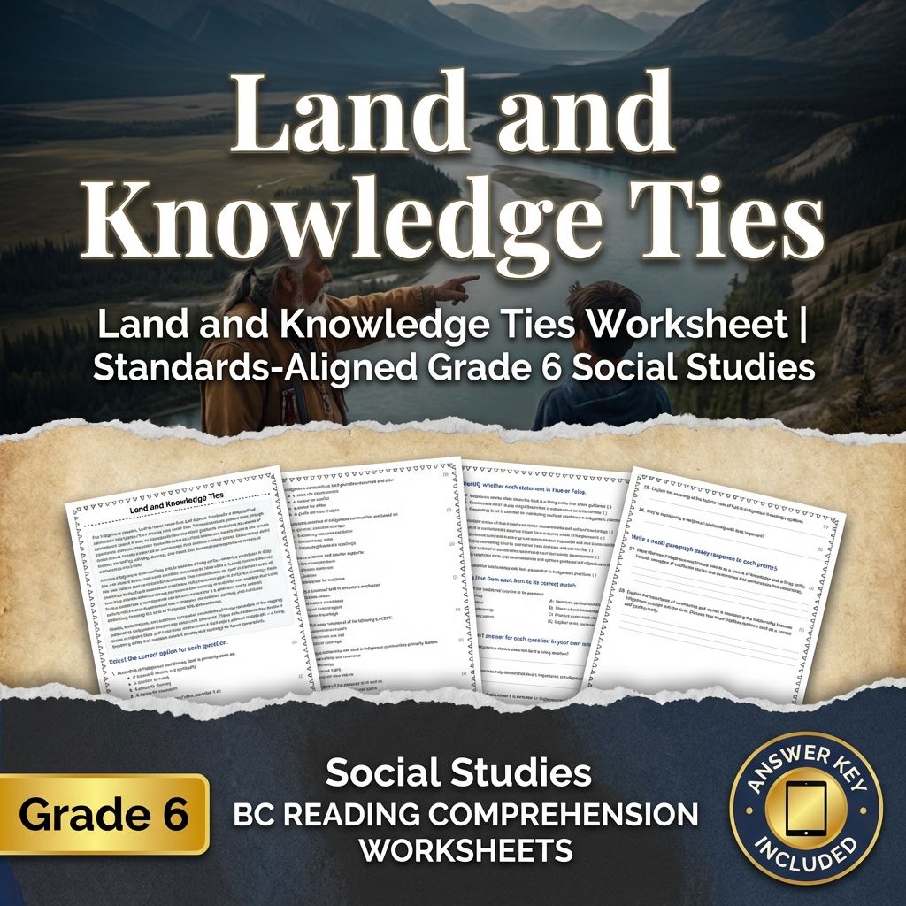 Grade 6 Social Studies | Indigenous Land Responsibilities Bundle — included worksheet 7