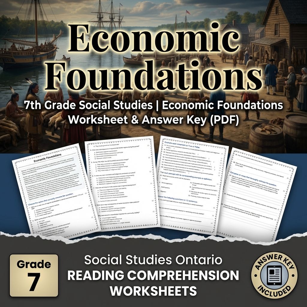 7th Grade Social Studies | Economic Foundations Worksheet & Answer Key (PDF)