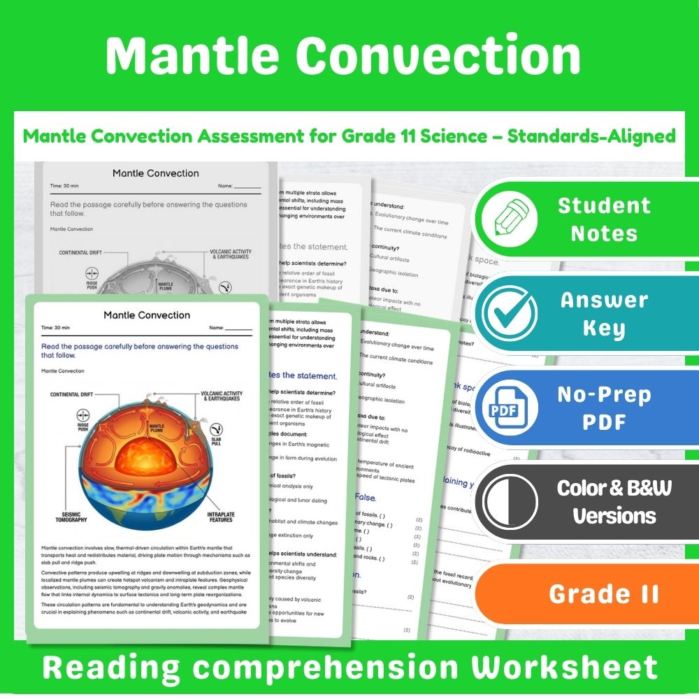 Grade 11 Science Assessment | Plate Tectonics BC Standards Mini Bundle — included worksheet 12