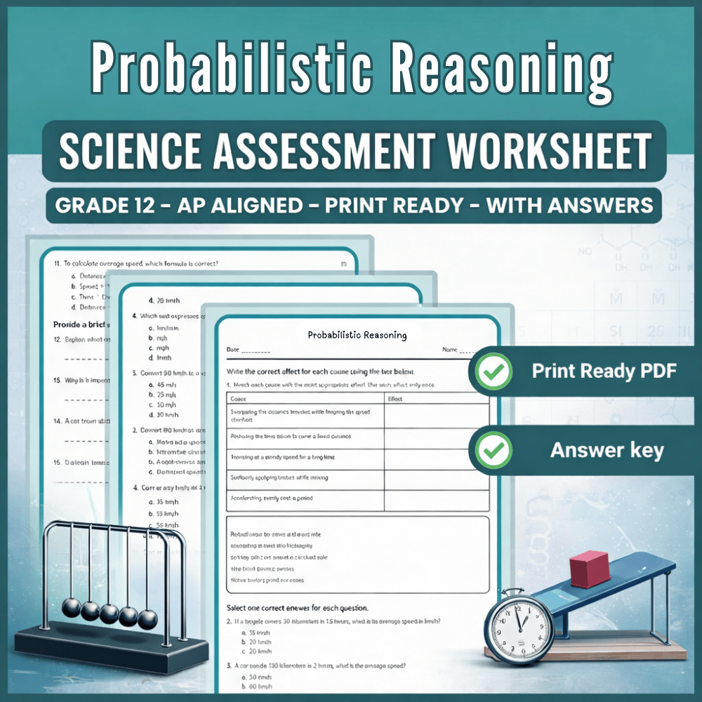 Grade 12 Science | Probabilistic Reasoning Worksheet (AP Standards) PDF