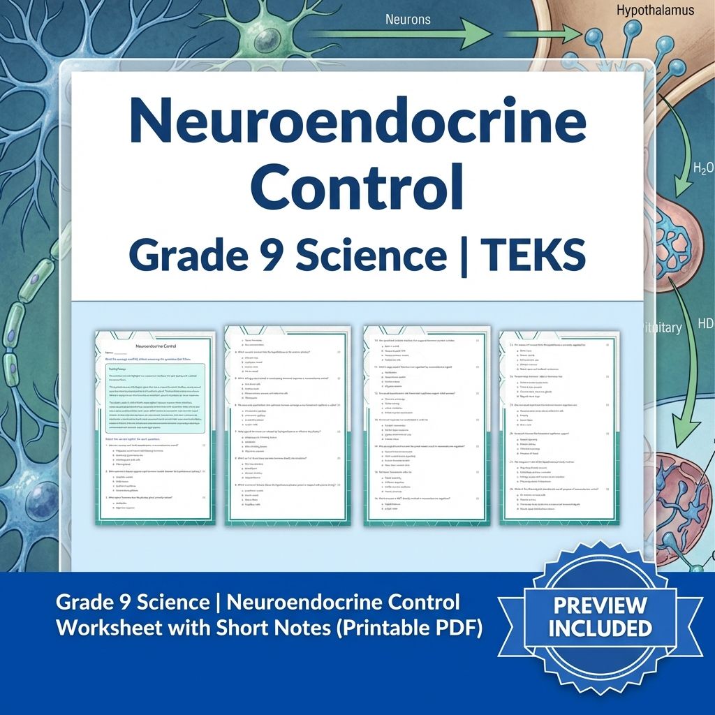 Grade 9 Science Worksheet Bundle: Cell Biology, Genetics & Ecology (Collection) — included worksheet 45