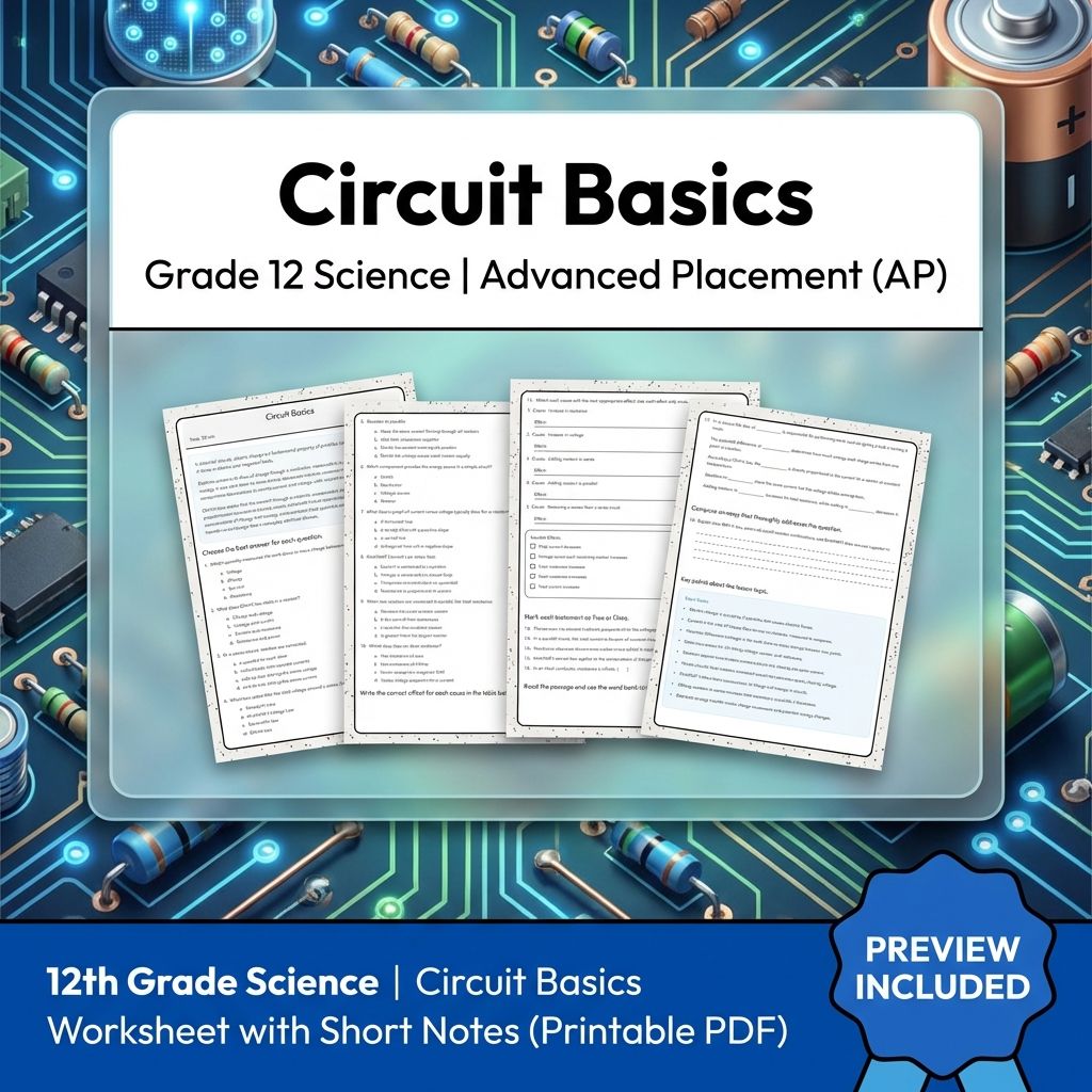 Grade 12 Science Worksheet Bundle – Physics & Biology Topics (PDF Collection) — included worksheet 57