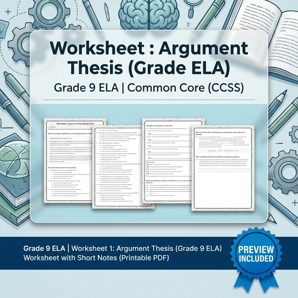 Grade 9 ELA Text Evidence, Argument, and Language Full-Year Bundle CCSS — included worksheet 36