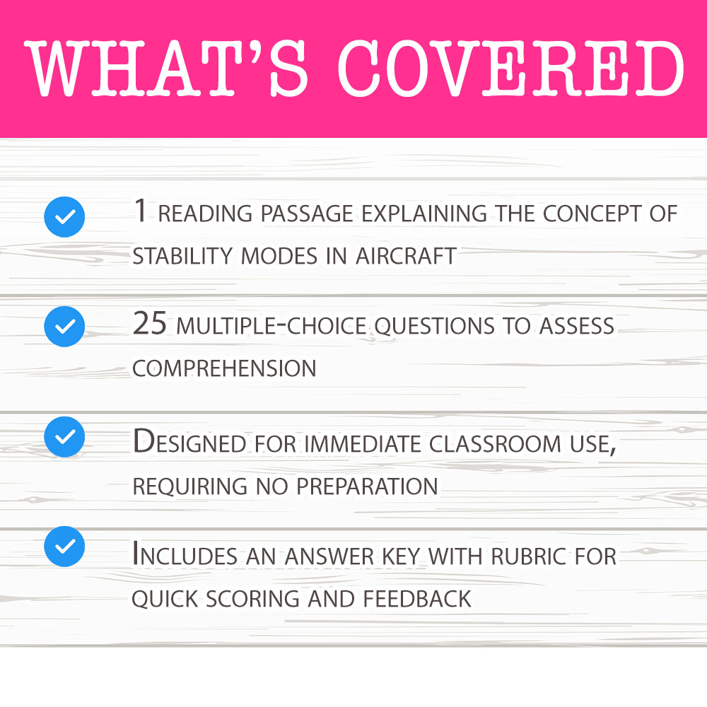 Grade 6 Science worksheet worksheet — Grade 6 Science — Stability Modes in Aircraft Worksheet for Mastery — page 2