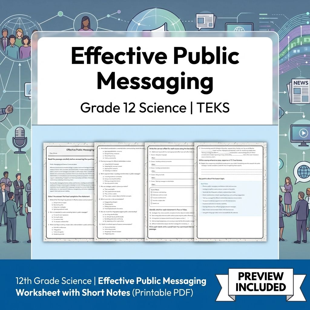 Grade 12 Science Workbook Bundle – Environmental, Genetics, Space & More — included worksheet 49