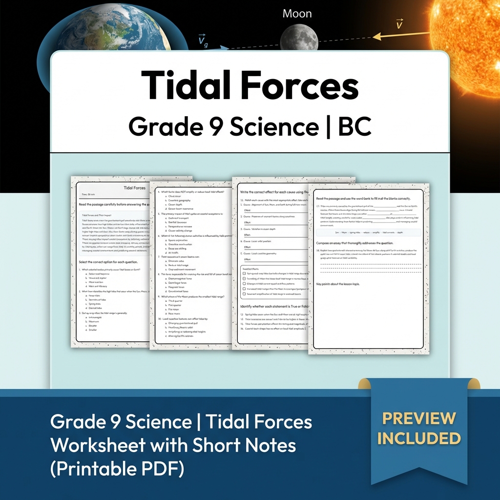 Grade 9 Science | BC Framework Lesson Bundle on Earth Systems & Climate — included worksheet 11