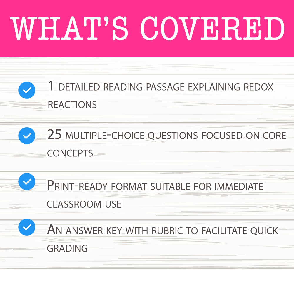 Grade 10 Science worksheet mcq paper worksheet — Grade 10 Science — Worksheet MCQ Paper for Mastering Redox Reactions — pa…