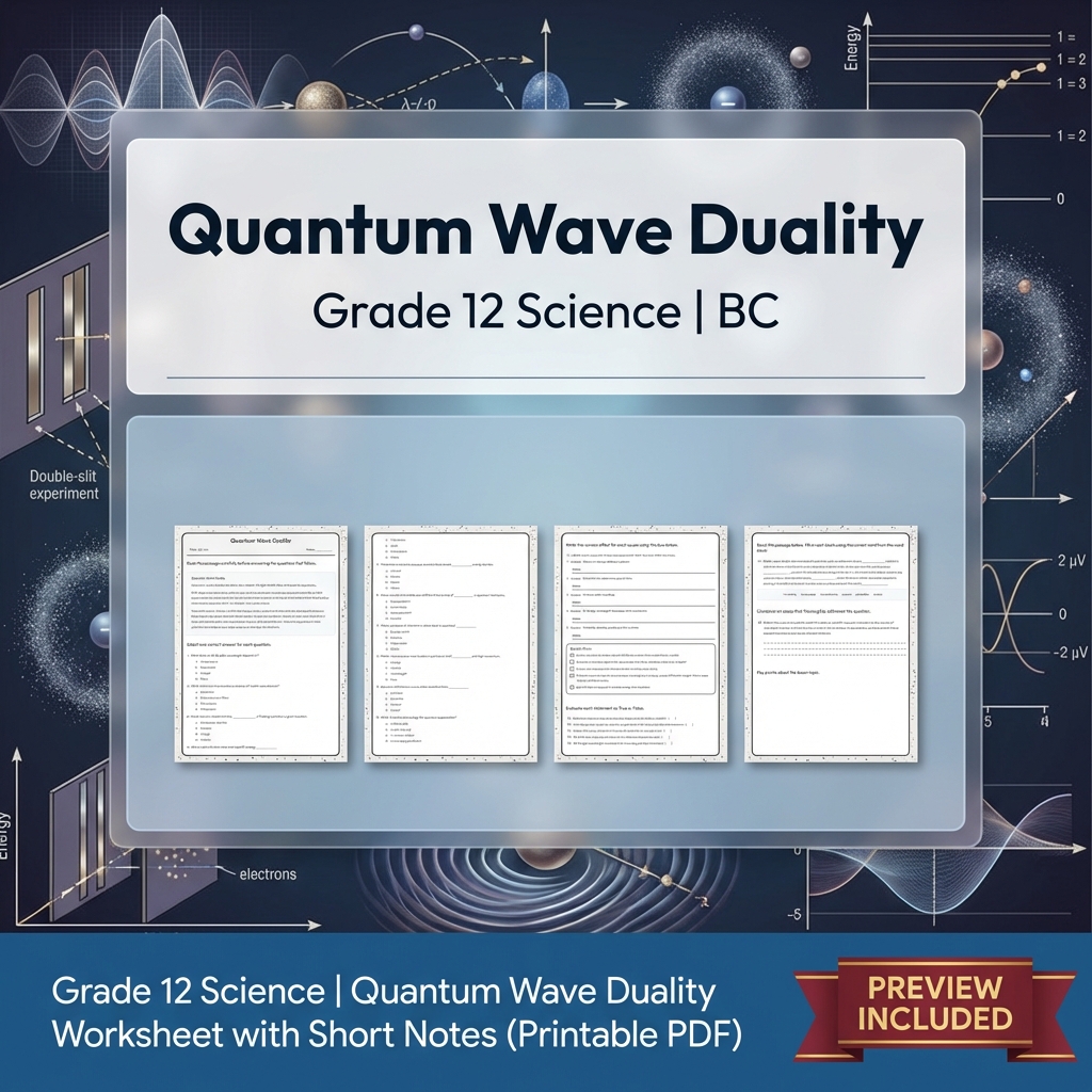 Grade 12 Science Full Year Bundle | Thermochemistry, Earth Systems, Genetics — included worksheet 51