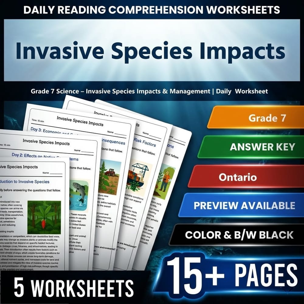Grade 7 Science Bundle – Ontario Daily Worksheets for Comprehensive Study — included worksheet 51