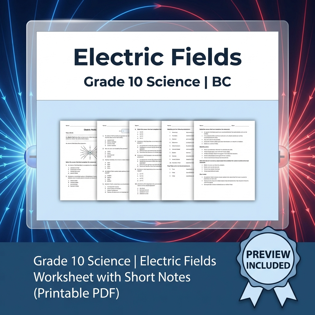 Grade 10 Science Bundle | Physics, Energy & Forces | Full Year Curriculum — included worksheet 51
