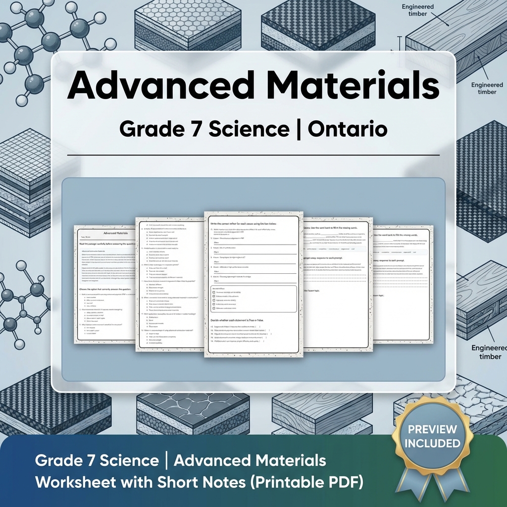 Grade 7 Science Full Year Bundle | Ecosystems & Heat Transfer — included worksheet 53