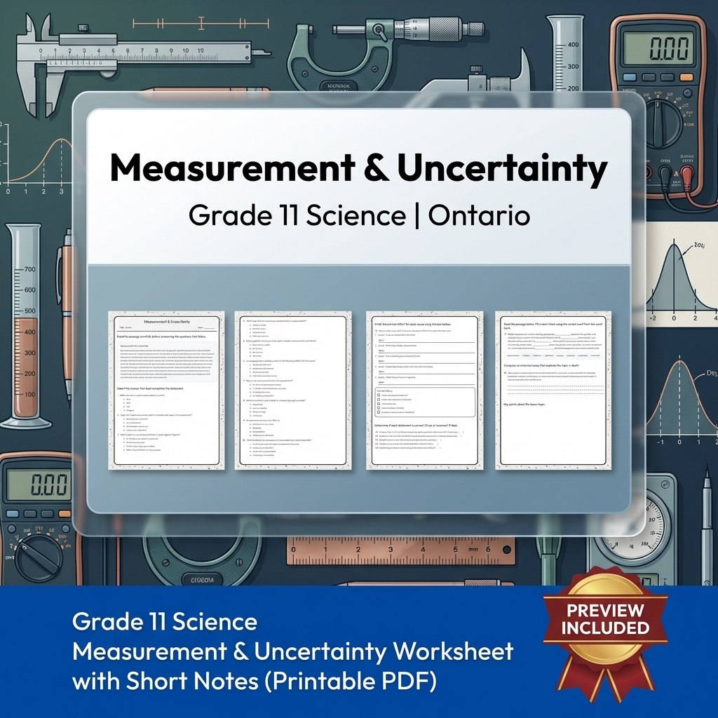 Grade 11 Science Full Year Bundle | Ontario Curriculum & Framework — included worksheet 57
