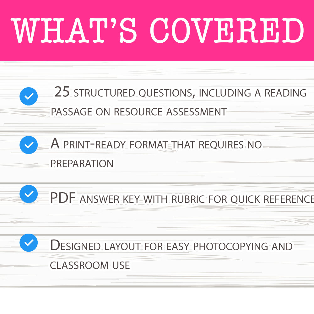 Grade 12 Science worksheet mcq paper worksheet — Grade 12 Science — Resource Assessment Worksheet MCQ PDF + Answer Key — p…