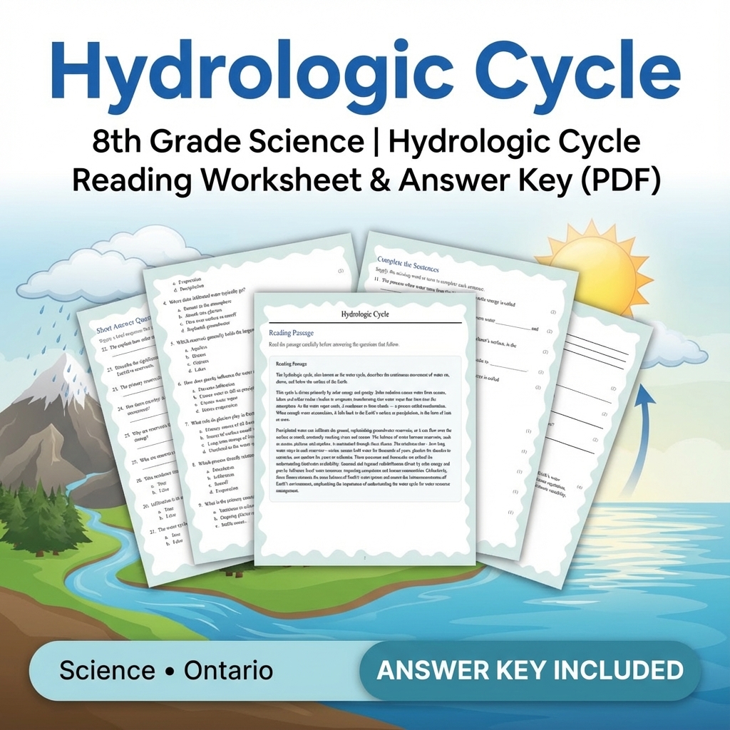 Grade 8 Science Worksheets Bundle | Biology, Physics & Earth Science Resources — included worksheet 53