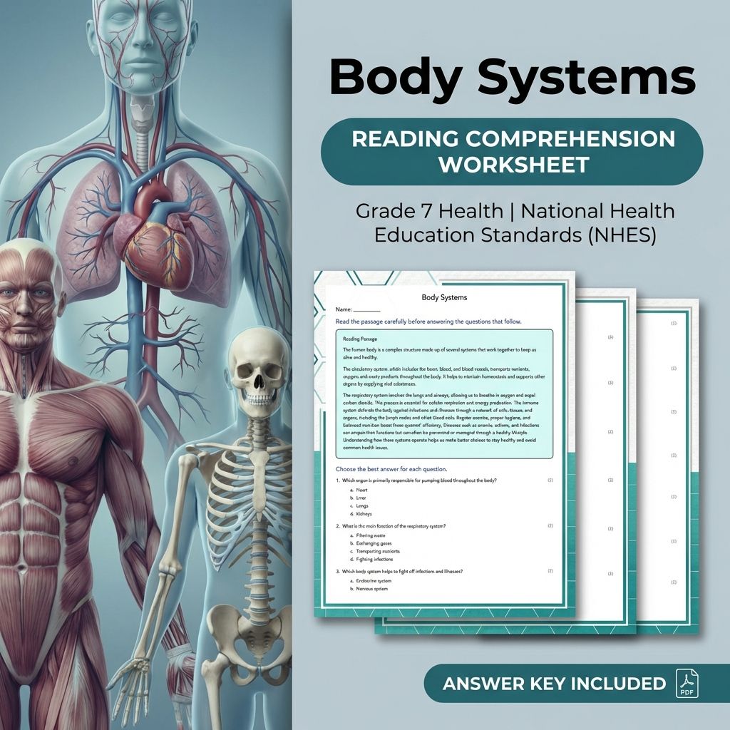 Grade 7 Health Curriculum Bundle | Body Systems, Digital Literacy & Wellness Worksheets — included worksheet 28