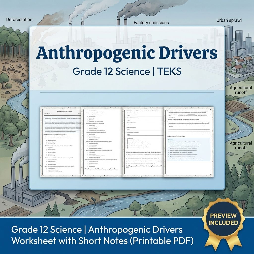 Grade 12 Science Workbook Bundle – Environmental, Genetics, Space & More — included worksheet 50