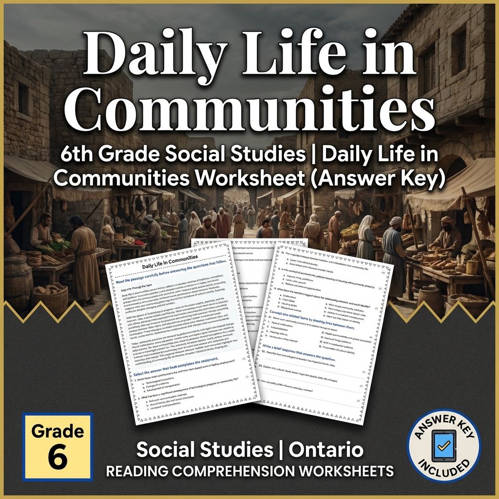 Grade 6 Social Studies Bundle | Geography, Resources & Cultural Perspectives — included worksheet 28