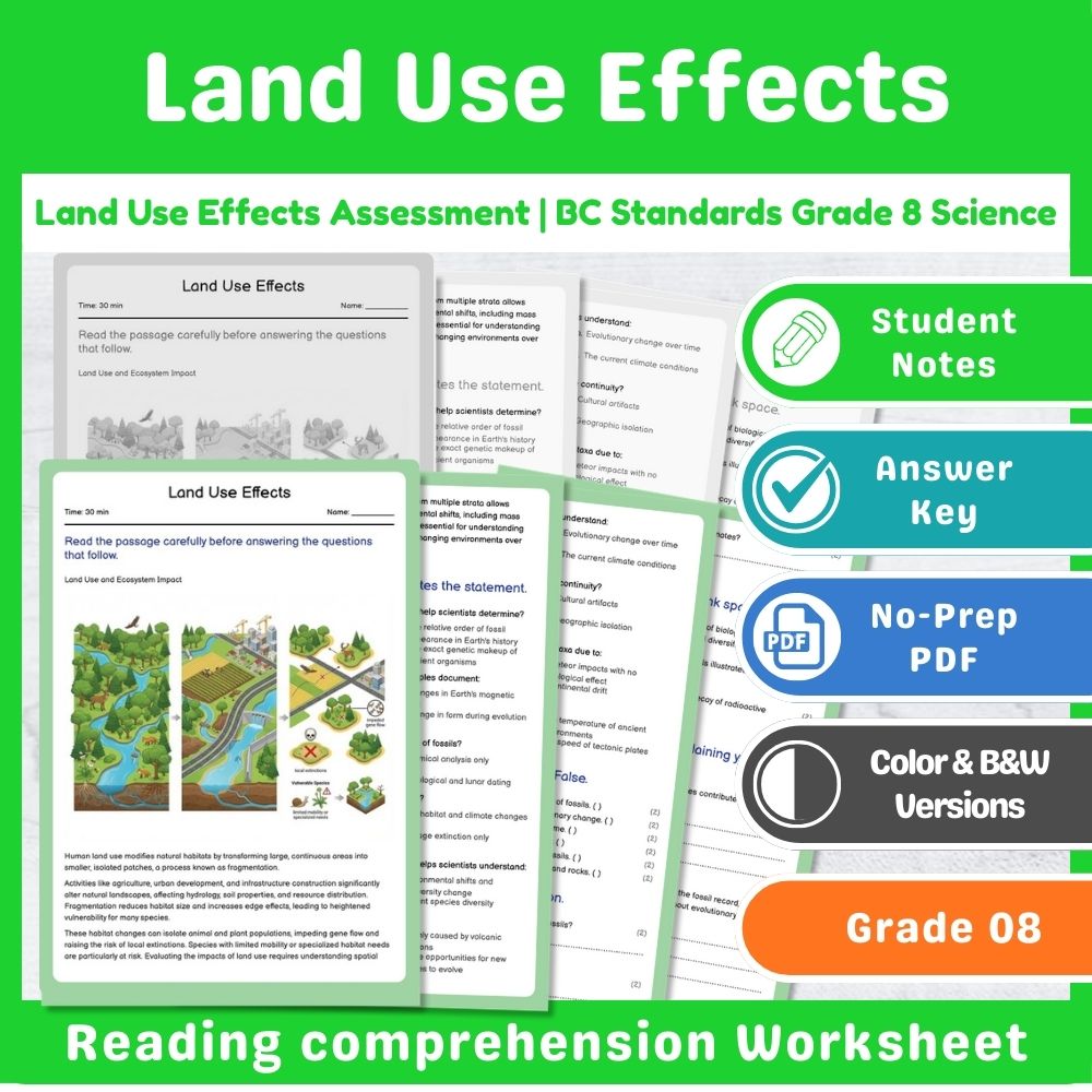 Grade 8 Science Mini Bundle – Ecosystems & Ecological Assessment | BC Standards — included worksheet 13