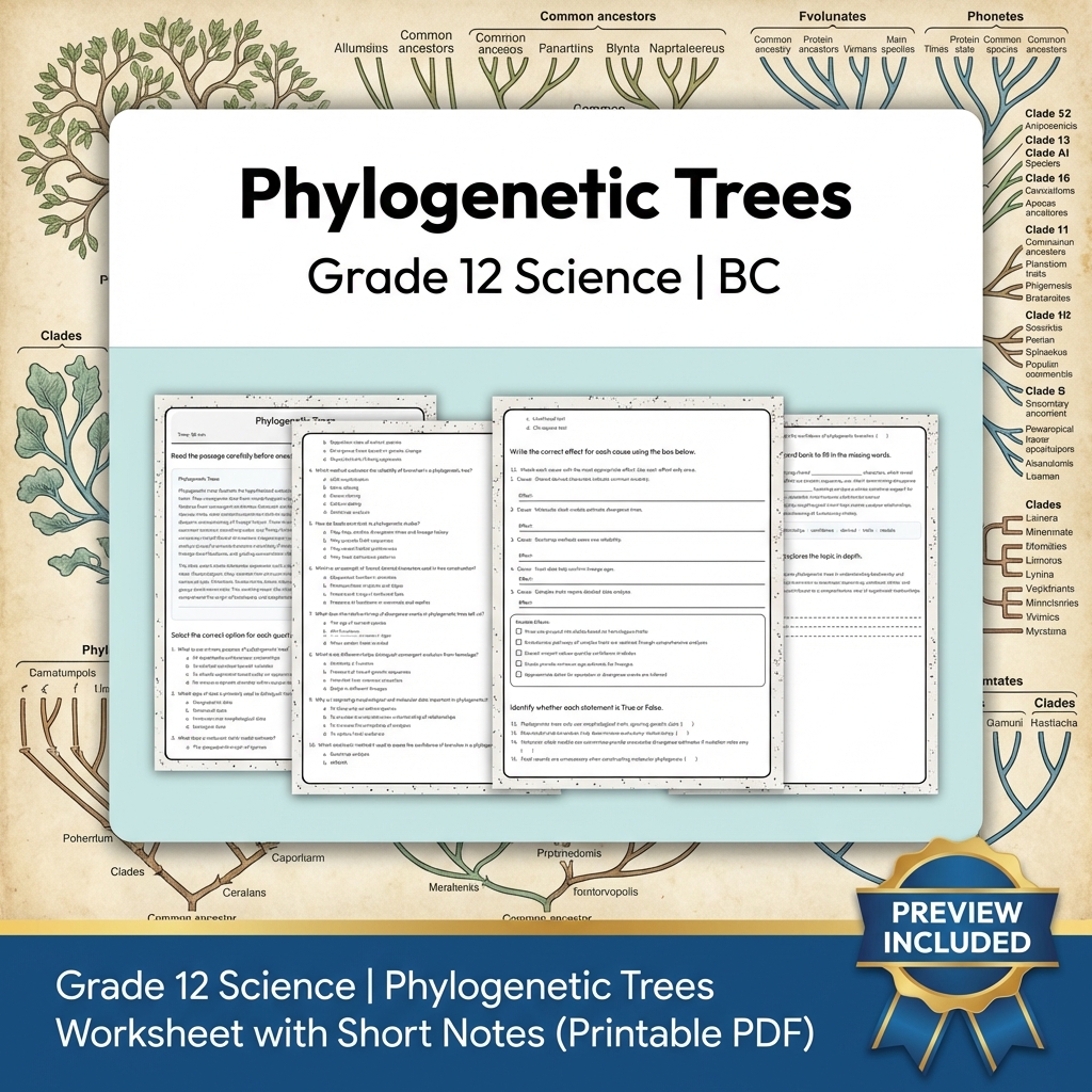 Grade 12 Science Full Year Bundle | Thermochemistry, Earth Systems, Genetics — included worksheet 53