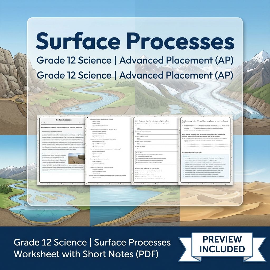 Grade 12 Science Unit Bundle: Earth Systems, Climate & Tectonics Worksheet Pack — included worksheet 11