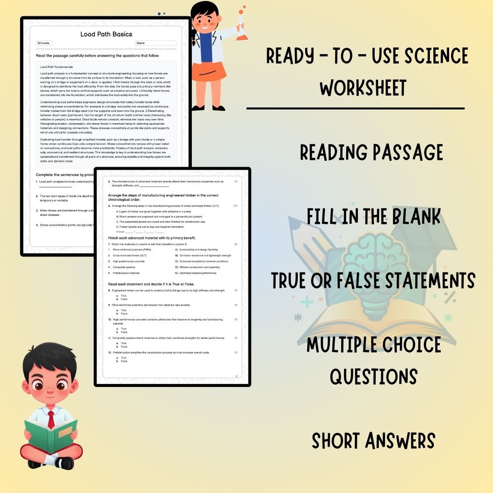 Grade 7 Science worksheet worksheet — Grade 7 Science | Load Path Fundamentals Worksheet (PDF ) — page 2