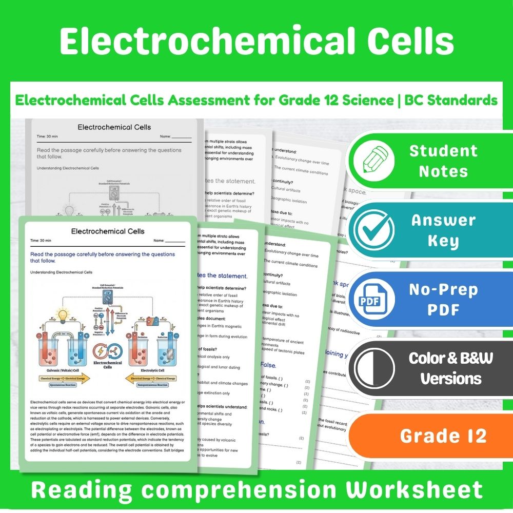 Grade 12 Science Mini Bundle – Thermochemistry & Equilibrium Assessment — included worksheet 13