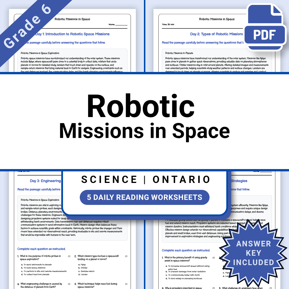 Grade 6 Science Lesson Bundle | Sun, Earth, Moon & Space Concepts — included worksheet 10