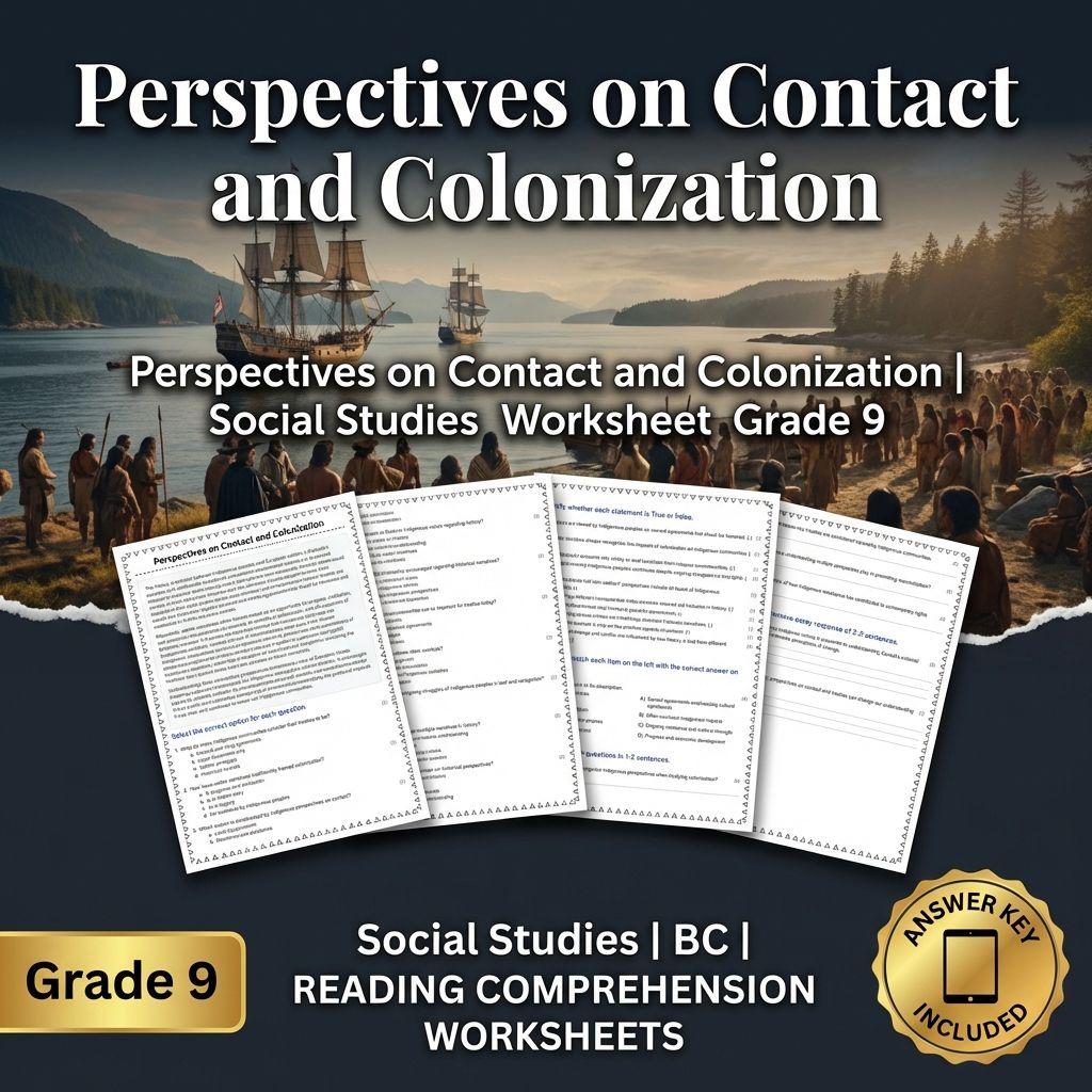 Grade 9 Social Studies | Contact, Cooperation & Conflict Bundle — included worksheet 9