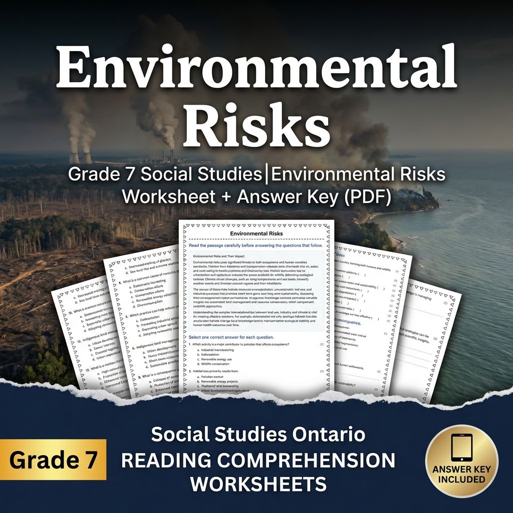 Grade 7 Social Studies Bundle | Human-Environment Interactions & Global Networks — included worksheet 13