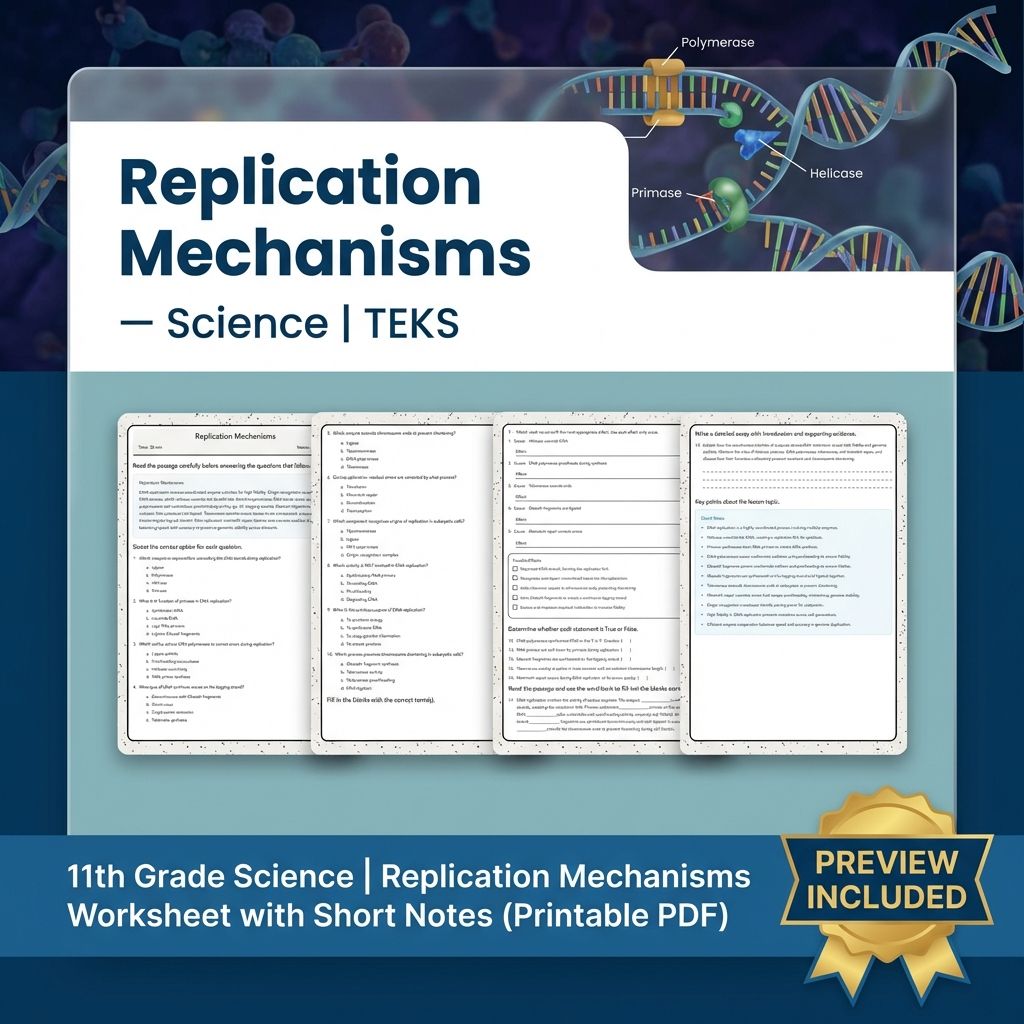 Grade 11 Science Worksheet Bundle | Genetics, Evolution & Human Body (PDF) — included worksheet 51